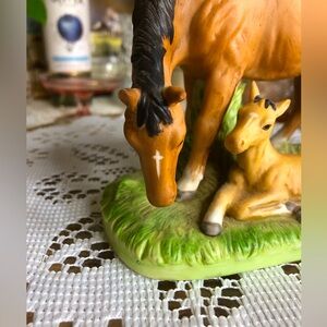 Vintage Homco horse and foal